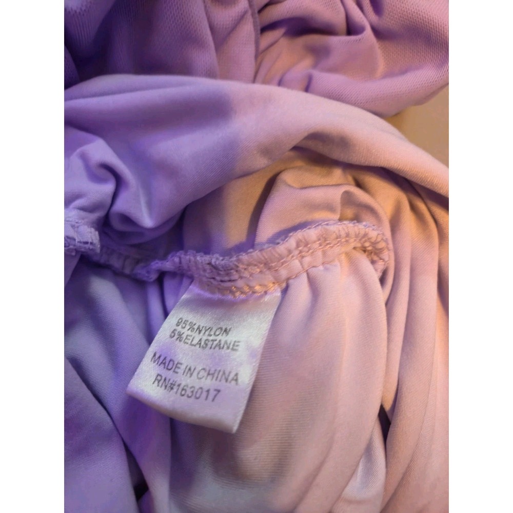 Princess Polly Eco Penney Mini Dress Purple Sz 2 Ruched Mesh Bodycon - Picture 4 of 5